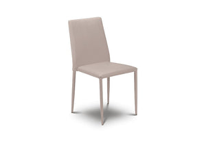 Julian Bowen Jazz Black, White and Stone Faux Leather Dining Chair (5633964474534)