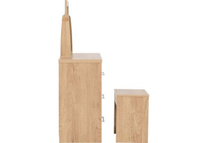 Seconique Seville Grey and White with Light Oak 3 Drawer Dressing Table Set (5769140338854)