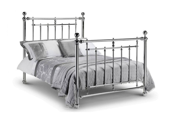Julian Bowen Empress Chrome Plated Metal Bed 4FT6 Double 5FT King Size