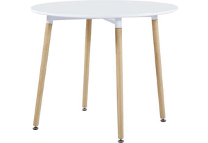 Seconique Lindon White/Natural Oak Dining Table (5718957162662)