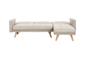 LPD Kitson Grey, Silver-Grey, Teal & Beige Velvet Fabric L Shaped Sofa Bed (6169604948142)
