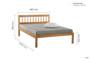 Birlea Santos Antique Pine Wooden Bed Frame 3FT Single, Small Double and Double (5597559095462)