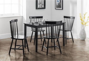 Julian Bowen Hudson Black Rectangular Dining Table (5805889126566)