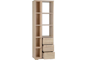 Seconique Cambourne Light Sonoma Oak 1 Door 5 Shelf,1 Door,3 Drw Display Cabinet (5738012967078)