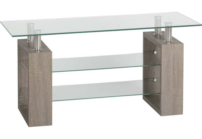 Seconique Milan Light Charcoal and Sonoma Oak Effect TV Unit