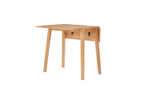 Birlea Drop Leaf Oak Rubberwood Dining Table with 2 Dining Chairs (5596122054822)