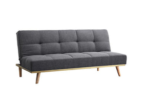 Birlea Snug Grey Polyester 3 Seater Upholstered Fabric Sofa Bed (5596117926054)