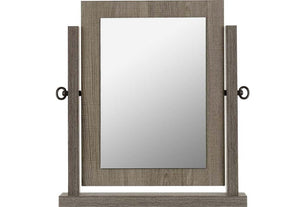 Seconique Lisbon Black Wood Grain and Light Oak Dressing Table Mirror (5762171109542)