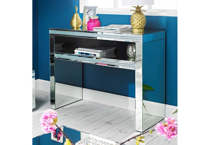 LPD Furniture Biarritz Mirror Mirrored Console Table