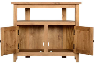 Seconique Salvador Distressed Waxed Pine Tile Top Corner TV Unit (5759289524390)
