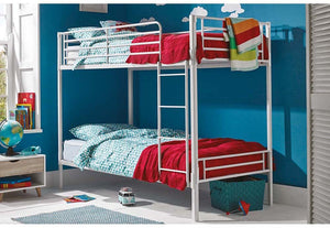 LPD Furniture Apollo Silver and White Bunk Bed (6556837773486)