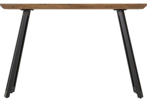 Seconique Quebec Medium Oak Effect with Black Straight Edge Console Table (5759183388838)