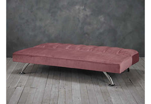 LPD Brighton Green, Grey, Orange, Pink Velvet Fabric Vintage Style Sofa Bed (6579740737710)