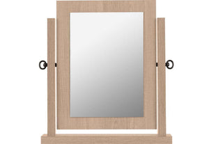 Seconique Lisbon Black Wood Grain and Light Oak Dressing Table Mirror (5762171109542)