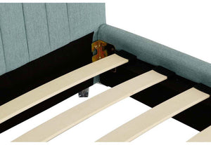 Seconique Hampton Grey Teal Upholstered Fabric Bed 4FT6 Double 5FT King Size (5674808705190)