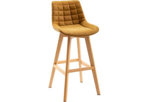 Seconique Brisbane Grey and Mustard Faux Leather Bar Chair Set of 2 (5741436502182)