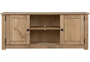 Seconique Panama Natural Wax 2 Door 1 Shelf Flat Screen TV Unit (5759289393318)