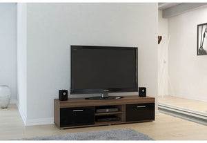 Birlea Edgeware Black, Walnut & Black, White and White & Grey Gloss TV Unit (5600640467110)