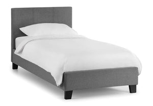 Julian Bowen Rialto Light Grey Fabric Upholstered Bed 3FT Single Double 5FT King (5644951453862)