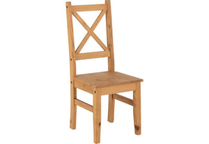 Seconique Salvador Distressed Waxed Pine Dining Chair (5703509475494)
