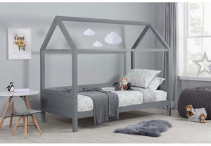 Birlea Home Grey and White Solid Pine Wooden Bed 3FT Single - 90cm (6016125501614)