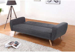 Birlea Farrow Grey Large and Medium Upholstered Fabric Sofa Bed (5600666812582)