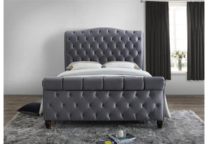 Birlea Colorado Grey Upholstered Fabric Bed 5FT King and 6FT Super King Size (5597417046182)