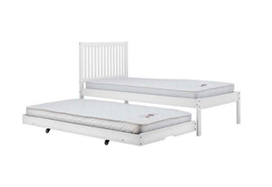 Birlea Buxton Pine & White Wooden Guest Bed w/ Comfort Care Mattress Single (5698005401766)