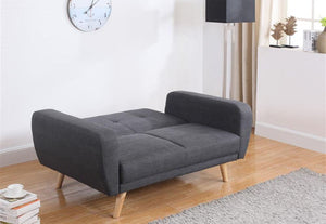 Birlea Farrow Grey Large and Medium Upholstered Fabric Sofa Bed (5600666812582)
