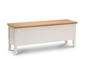 Julian Bowen Davenport Ivory Rectangular Storage Bench (5805875626150)