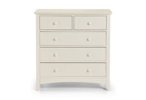 Julian Bowen Cameo Stone White Solid Pine 3 + 2 Drawer Chest (5641825288358)