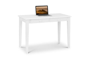 Julian Bowen Carrington White 2 Drawer Desk (5801751183526)