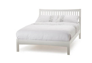 Serene Mya Honey Oak Opal White Hevea Wooden Bed 3FT Small Double 4FT6 5FT 6FT (6677588967598)