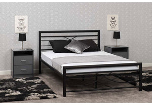 Seconique Kelly Black Metal Bed 3FT Single - 90cm 4FT6 Double - 135cm (5674849796262)