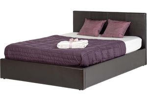 Seconique Waverley Black Faux Upholstered Fabric Bed 3FT Single 4FT6 Double (6328399331502)