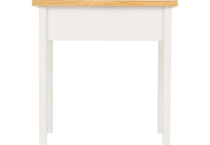 Seconique Ludlow White with Oak Lacquer Lamp Table (5745240473766)