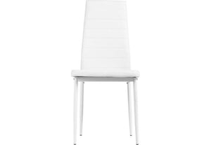 Seconique Abbey Black Grey and White Faux Leather High Back Dining Chairs (5733567168678)