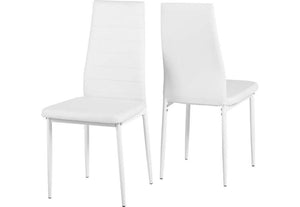 Seconique Abbey Black Grey and White Faux Leather High Back Dining Chairs (5733567168678)