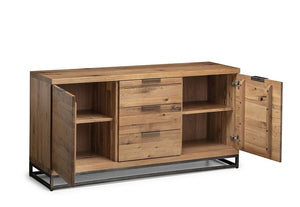 Julian Bowen Brooklyn Natural 3 Drawer 2 Cupboard Sideboard (5801648685222)