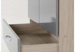 Seconique Nevada Grey, Oyster, Sonoma Oak and White 2 Door 1 Drawer Wardrobe (5762520842406)