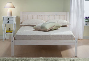 Birlea Rio Pine, White Wooden Bed Frame 3FT Single, Small Double and Double (5597558407334)
