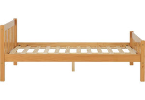 Seconique Carlow Solid Antique Pine Wooden Bed 3FT Single-90cm 4FT6 Double-135cm (5669317804198)