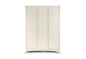 Julian Bowen Cameo Stone White Solid Pine 2 Door 3 Door Wardrobe (6570242572462)