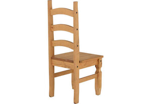 Seconique Corona Distressed Waxed Pine Grey and White Dining Chair (5780959396006)