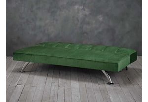 LPD Brighton Green, Grey, Orange, Pink Velvet Fabric Vintage Style Sofa Bed (6579740737710)