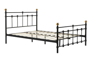Birlea Atlas Black and Cream Metal Bed 3FT Single, Small Double and 4FT6 Double (5574221136038)