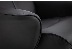 Julian Bowen Lugano Black Recliner and Stool (6570307322030)