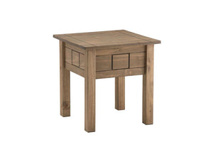 Birlea Santiago Distressed Waxed Finish Solid Pine Lamp Table (5596196765862)
