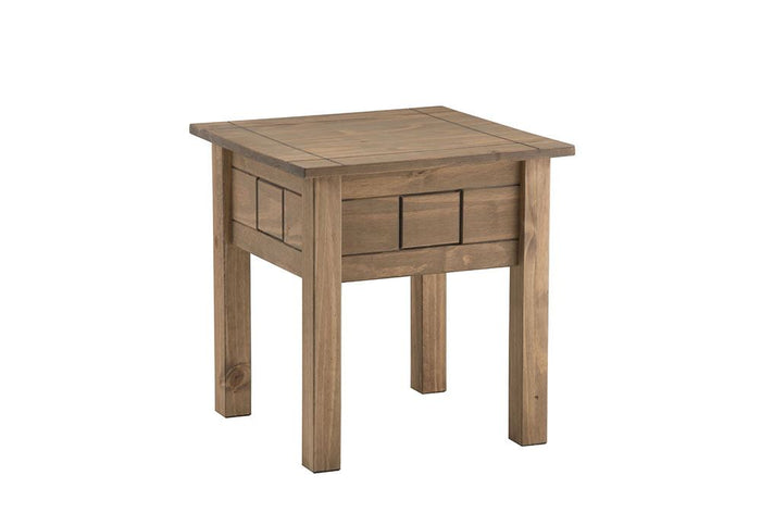Birlea Santiago Distressed Waxed Finish Solid Pine Lamp Table