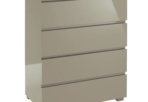 LPD Furniture Puro High Gloss White, Charcoal, Cream and Stone 4 Drawer Chest (6164279296174)
